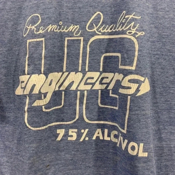 Vtg UG Engineers Racing  Single Stitch T-Shirt - Picture 4 of 9